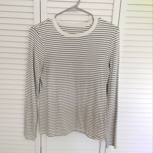 Long Sleeve Stripped T Sz M